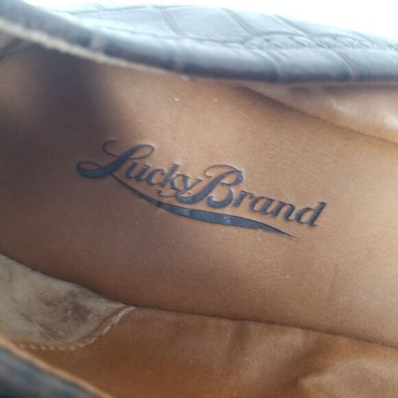 Lucky Brand Brown Faux Alligator Print Ballerina Flats. Size 8.5 M. - Picture 6 of 14